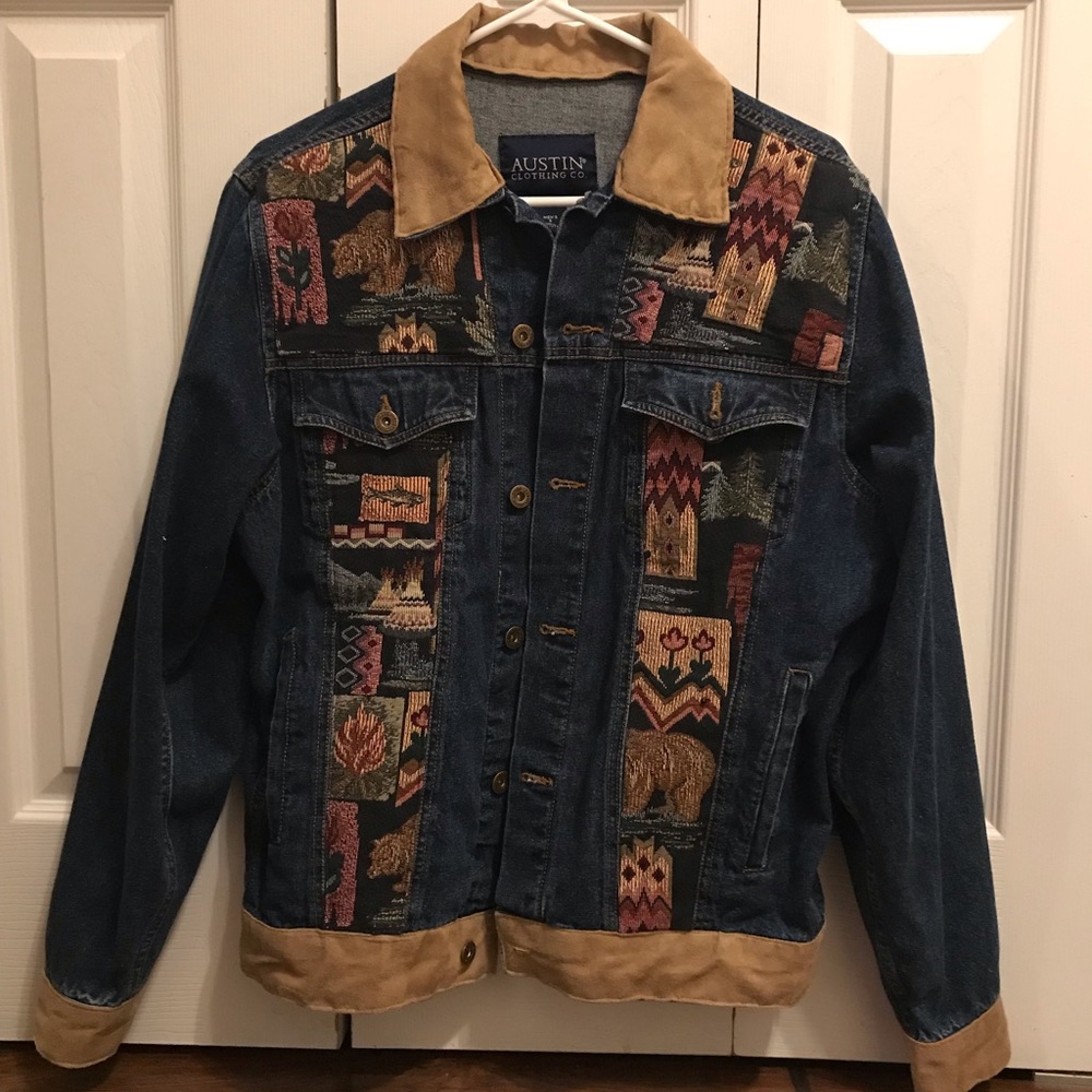 Men’s Small Designed Jean Jacket